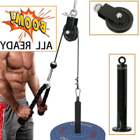 Learn how a pulley system can lift heavy objects! LAT Pull Down Machine Attachment DIY Tricep Rope