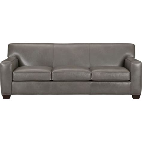 A soft polyester upholstery and bolster cushions add subtle sophistication to this polished design. Cameron Leather Queen Sleeper Sofa in Sleeper Sofas | Crate and Barrel Pewter | Sofa, Stylish ...