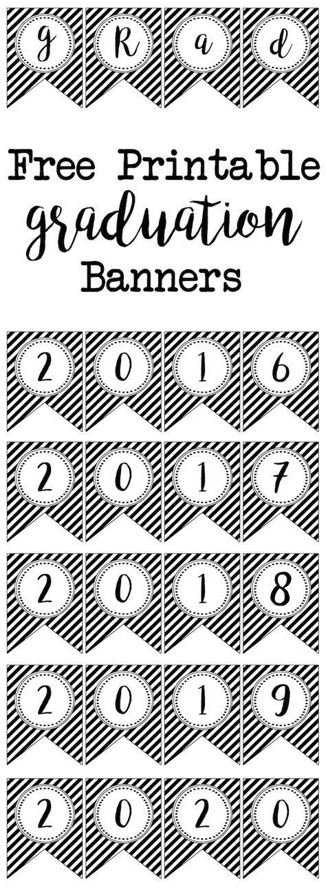 Over 6,000 products to choose from including: Graduation Banner Free Printables | Paper Trail Design ...