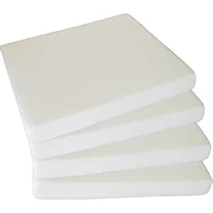 This memory foam pillow is a little unique in that it has an insert that can be removed if you want the pillow to be lower. Amazon.com: 4-Pack White Upholstery Foam Seat Cushion Inserts; Square 2" x 16" x 16" Foam Tiles ...