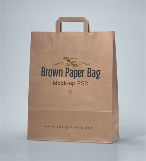 Download free paper bag and pouch branding mockup. Free Brown Shopping Paper Bag Mockup 2020 - JustMockup