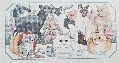 Cross stitch bookmarks simple cross stitch counted cross stitch patterns cross stitch embroidery cross stitches needlepoint stitches fox silhouette fox silhouette modern cross stitch pattern, autumn nature forest, mountain, easy animal cross stitch chart, instant download pdf. Dimensions Cross Stitch Kit Purrfect Garden Kitty Cats ...