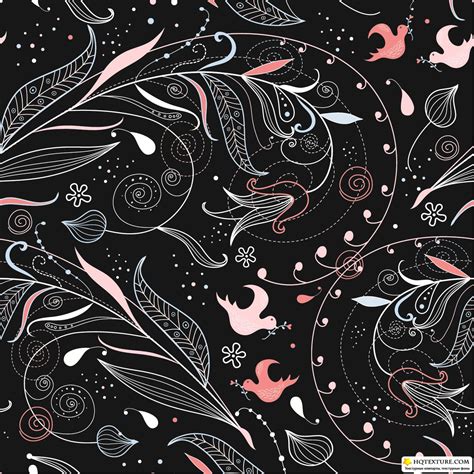 Find images of seamless texture. Black Floral Patterns Vector | Черные цветочные фоны ...