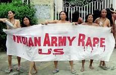 rape indian army manipur nude women protest against public cases india violence grannies act mothers forces bbc reports afp these