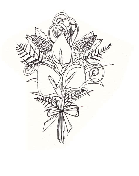 You won't believe how simple and affordable this project is! Wedding Bouquet Drawing at GetDrawings | Free download