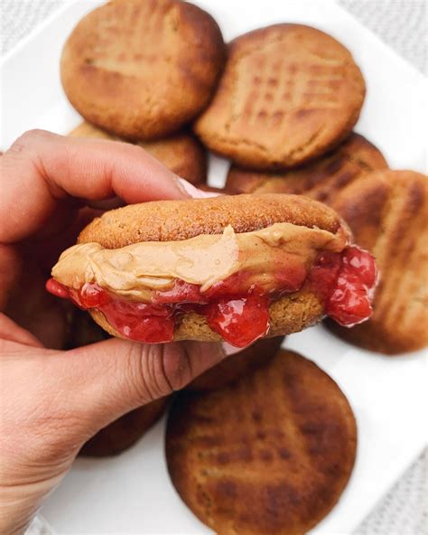 Super simple 3 ingredient cookies that are soft and chewy and full of delicious peanut butter flavor! 3- Ingredient PB&J Cookies — Untitled in 2020 | 3 ...