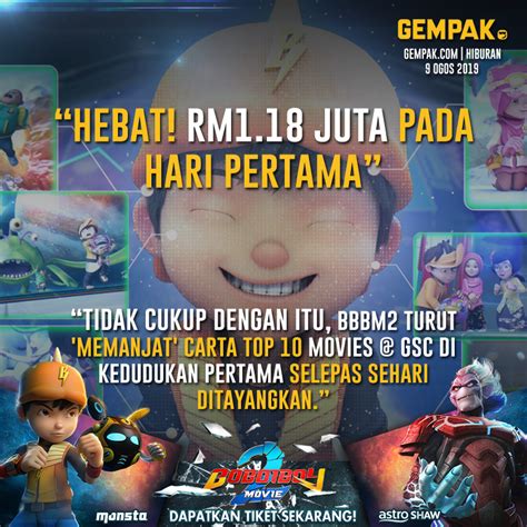 Boboiboy harus berpecah menjadi 5 elemen untuk mengalahkan retakka. Kutipan Filem BoBoiBoy Movie 2 (Sehari Tayangan ...