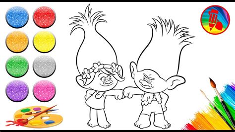 Official site of dreamworks animation. Coloring Pages Dreamworks TROLLS - YouTube