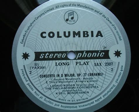 popsike.com - Kogan Brahms concerto Columbia SAX 2307 B/S - auction details