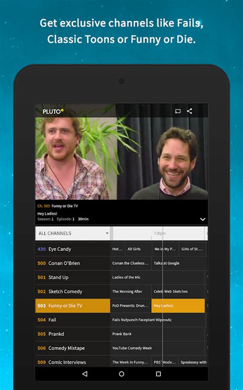 Enjoy all of those in free of cost. Pluto TV - Android Apps on Google Play