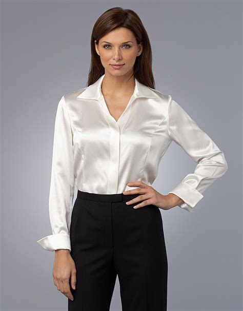 Check out our satin blouse selection for the very best in unique or custom, handmade pieces from our blouses shops. Pin by GENOVEVA FILOMENA on Satin Blouse | White satin ...