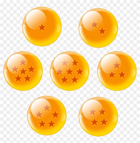 Doragon bōru) is a japanese media franchise created by akira toriyama in 1984. Dragon Ball Z Clipart Star - 7 Dragon Balls Png, Transparent Png - 2700x2534(#1572235) - PngFind