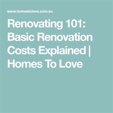 Here are our 5 costs saving tips for apartment renovation Renovation cost guide: the basics explained | Renovation ...