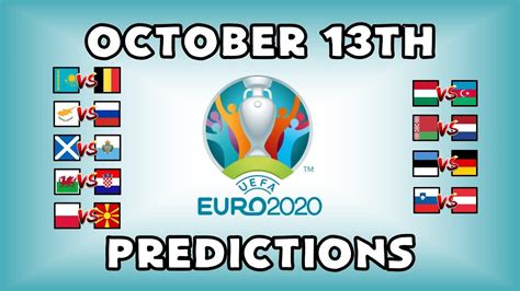 What are the euro 2020 finals fixtures? EURO 2020 QUALIFYING MATCHDAY 8 - PART 1 - PREDICTIONS - YouTube