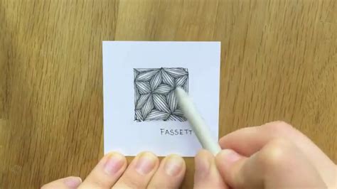 Jetzt habe ich lange genug gelabert. Zentangle® Muster: Fassett - YouTube