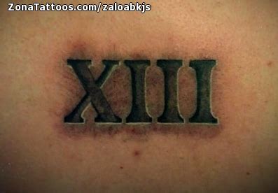 Tipografías para usar como números. Tatuaje de Números Romanos