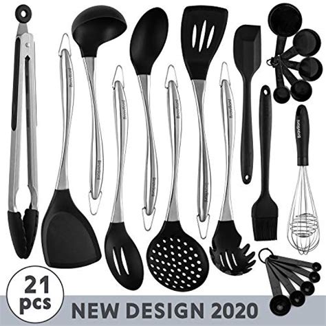 Homzee 5 pcs kitchenware cooking utensils silicone set kitchen accessories. Premium Kitchen Utensils - 21-Piece New Design Cooking ...