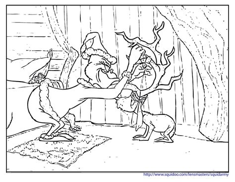 Free printable christmas coloring pages. Squid Army: Grinch coloring pages