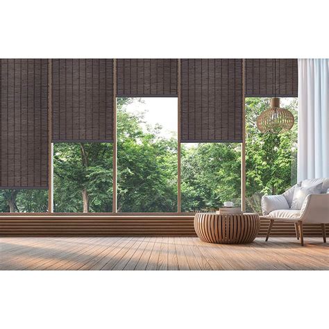 Great savings & free delivery / collection on many items. 31" x 72" (Length) - Bamboo Java Cordless Roll Up Shades ...