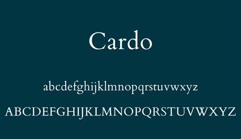 Cardo font can be used across a huge range of programs including photoshop, indesign, illustrator and microsoft word, and many more. Cardo font - Cardo font download