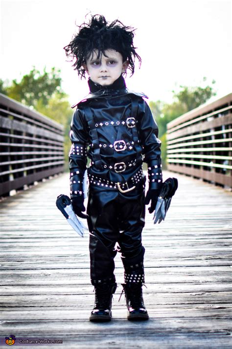 Edward scissorhands is an unfinished creation who has scissors for hands. Edward Scissorhands Boy's Halloween Costume | DIY Costumes Under $35 - Photo 5/8