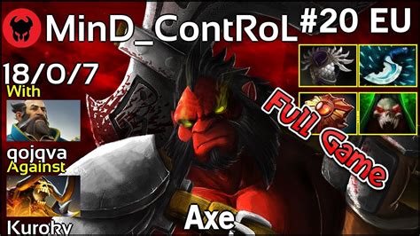 Recent matches, teams, heroes and statistics. MinD_ContRoL Liquid plays Axe!!! Dota 2 Full Game 7.22 ...