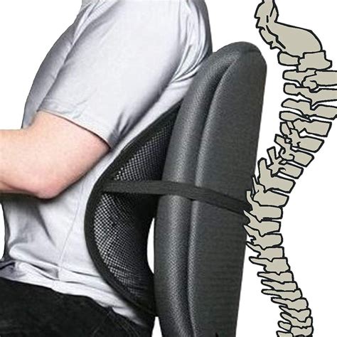 Adding the best back support cushion. Cool Vent Mesh Back Lumbar Support For Office Chair, Car ...