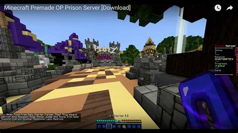 Players start out at the lowest rank with basic tools and must earn money in order to rank up and become more powerful. SERVER - Minecraft Premade OP Prison Server [Download ...