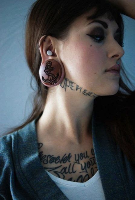 This oval statement ring is personalized with your birth flower on front, and personalization the back. Under Chin Tattoos | Girl neck tattoos, Back of neck tattoo