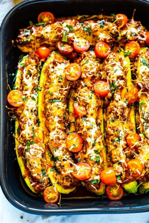 This is a seriously easy recipe that's full of delicious flavor without all the guilt! The BEST EVER Italian Stuffed Zucchini Boats - The Girl on Bloor