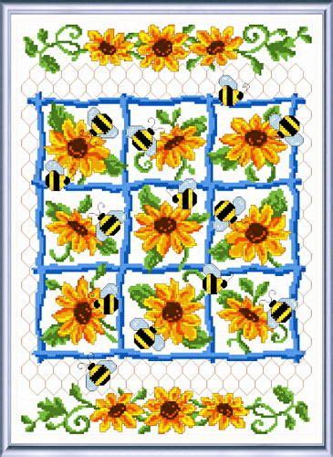 Discover thousands of more patterns to print online instantly at crosstitch.com. Bees and Sunflowers Cross Stitch Pattern by Ursula Michael ...