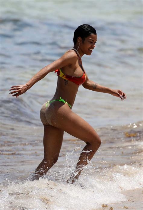 Despite announcing her retirement from music, taylor has been busy with other projects such as directing, modeling, and acting (who can forget her stunning role in the 2021 coming to america reboot?). Teyana Taylor in Bikini on the Beach in in Miami - Celeb Donut