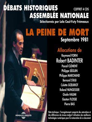 Abolition de la peine de mort en france en 1981. La peine de mort. Débats de l'Assemblée Nationale ...