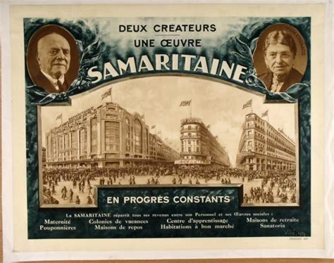 Is a iconic la samaritaine department store in the city of paris, france, founded in the nineteenth century. Samaritaine Paris Antique French Dept Store Poster 1929