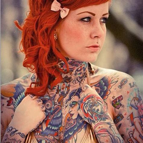 The redheads are uncool trope as used in popular culture. Love the tats and the red hair! ;) | Girl tattoos