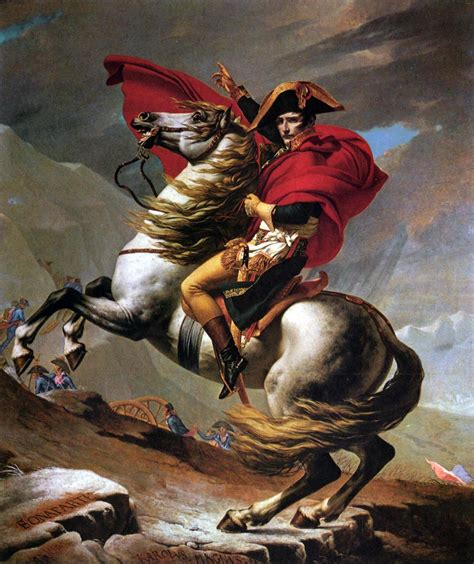 Til he actually crossed the alps on a sure footed mule and not a white horse. ROMPEDAS: NAPOLEON CROSSING THE ALPS