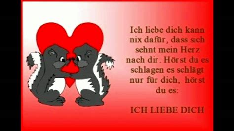 Ich liebe dich, so wie du mich, am abend und am morgen auch waren sie fuer dich und. Liebes bilder - YouTube