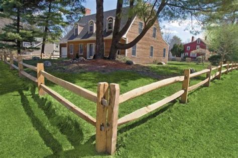 Easy to construct almost anywhere, even on hard or rocky ground, split rail fences can include wire mesh for added security that is transparent enough to keep an open look and feel on your property. diy split rail fence suitable combined with split rail ...