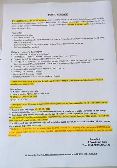 Namun, terkadang proses melamar kerja ini bisa menjadi cukup menyulitkan mengingat banyaknya pesaing kamu dalam memperebutkan satu posisi di satu perusahaan. Kawasan Industri Nikomas Gemilang - SerangID