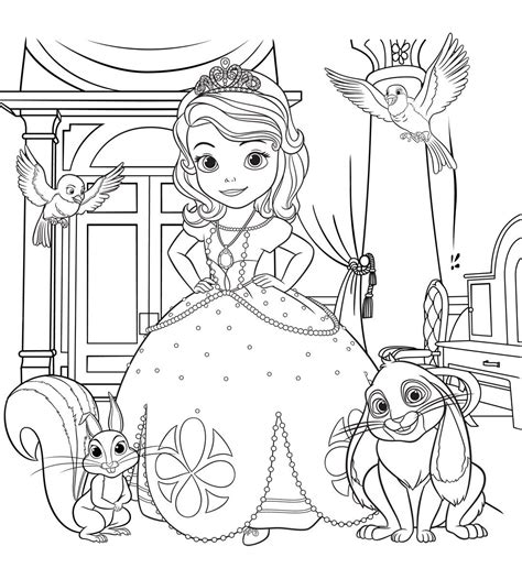 Sofia the first coloring pages are a fun way for kids of all ages to develop creativity, focus, motor skills and color recognition. Sofia the First coloring pages for girls to print for free ...