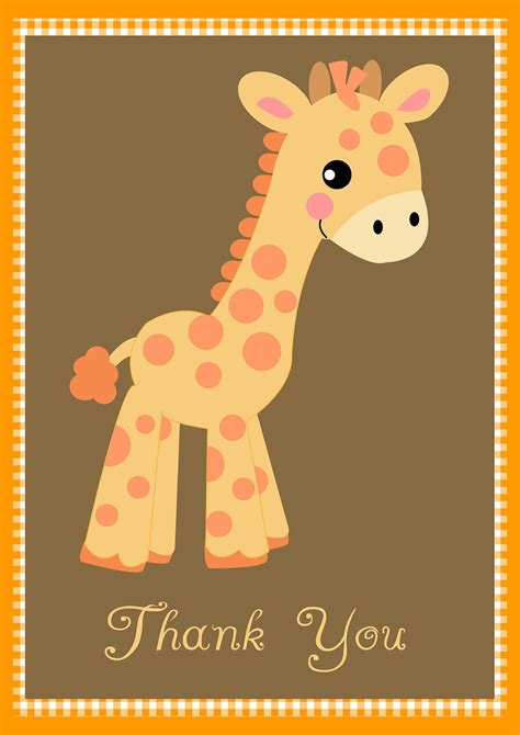 Baby shower greeting card with giraffes boy and girl. FREE Giraffe Birthday and Baby Shower Invitation Templates ...