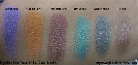 Check spelling or type a new query. Maybelline Color Tattoo by Eye studio swatches - Indian ...