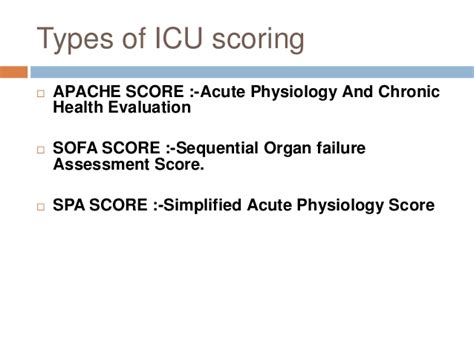 Its name stands for simplified acute physiology score, and is one of several icu scoring systems. Computerised real time automatic SAPS APACHE and SOFA ...