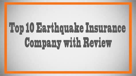 To request a quote for earthquake insurance, complete the form below. Top 10 Earthquake Insurance With Review include - YouTube