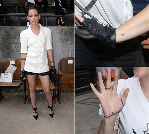 Kristen stewart's 6 tattoos & their meanings. Kristen Stewart reveals new tattoos at Chanel fashion show ...