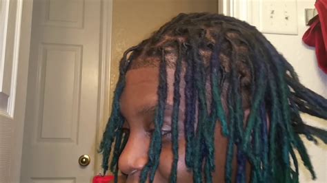 Dyed dreads #undercut #dreadlocks #dreads ★ dreadlocks hairstyles for black african american and white caucasian people with short, medium and long hair. Green & Blue Dreads (DIY retwist and dye) - YouTube