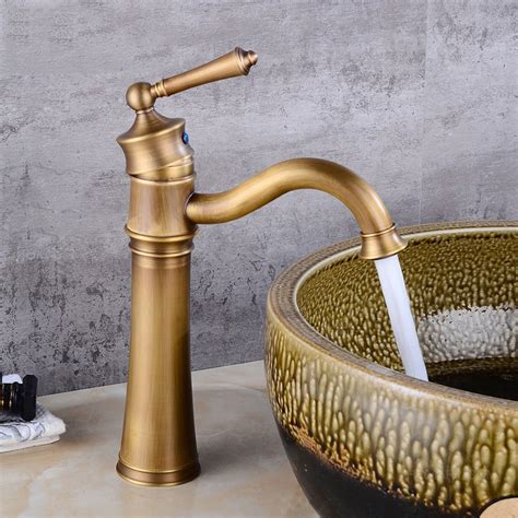 Bathroom sinks & faucet components/. Tobacco Pipe Bathroom Sink Faucet Solid Brass Victorian ...