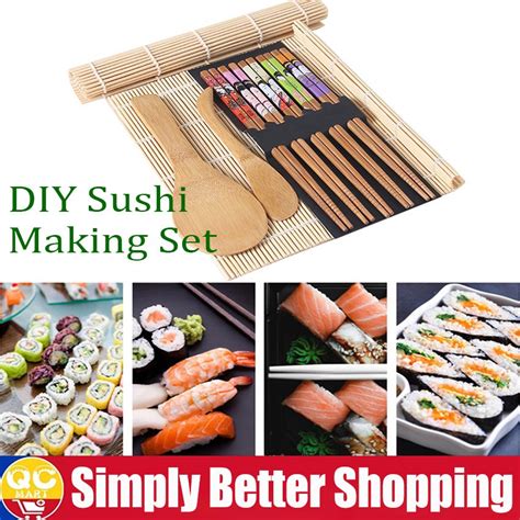 Comes with step by step colorful instructions, first add the nori on the mold's base, fill it with rice, and your. 5pcs/set DIY Sushi Maker Set Rice Mold Kitchen Sushi ...