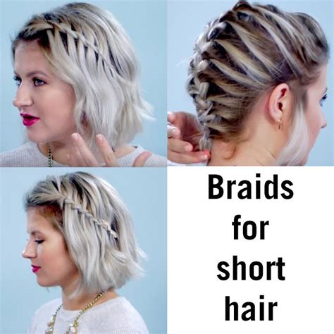 Your next favorite hair tutorials. Braid tutorials for short hair (With images) | Braids for ...