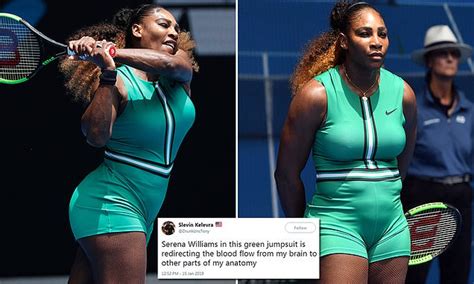 Serena williams just proved she doesn't need her banned catsuit to look amazing on the court. Serena Williams sports revealing green lycra jumpsuit at ...